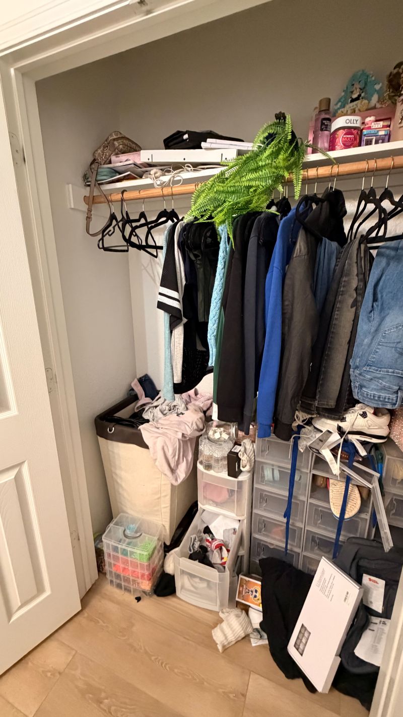 teen closet makeover before