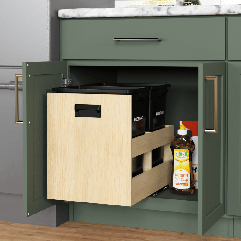 trash pull-out cabinet organizer